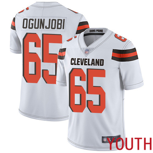 Cleveland Browns Larry Ogunjobi Youth White Limited Jersey 65 NFL Football Road Vapor Untouchable